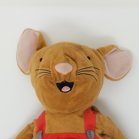 Vintage Y2K Retired If you Give a Mouse a Cookie Red Overall Jumpsuit Brown Mous - Picture 2 of 7